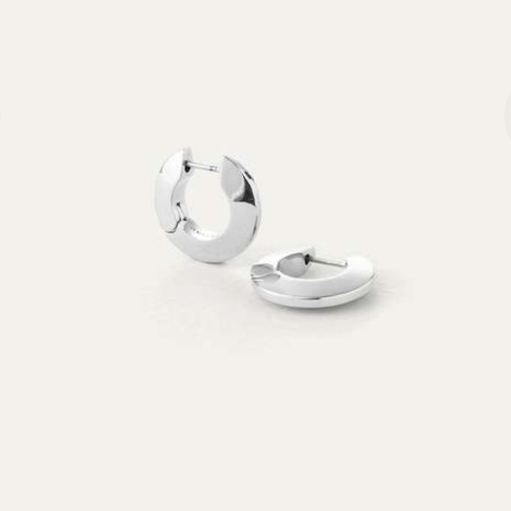 Jenny Bird Toni Small Hinged Hoops - Silver